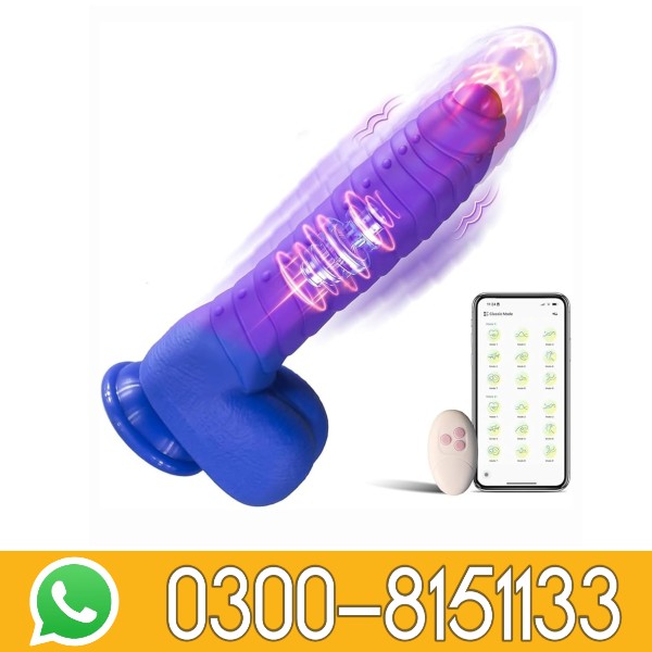 Purple Thrusting Dildo Vibrator Sex Toy For Women In Pakistan 