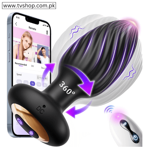 360° Rotating Prostate Massager Anal Butt Plug Sex Toy