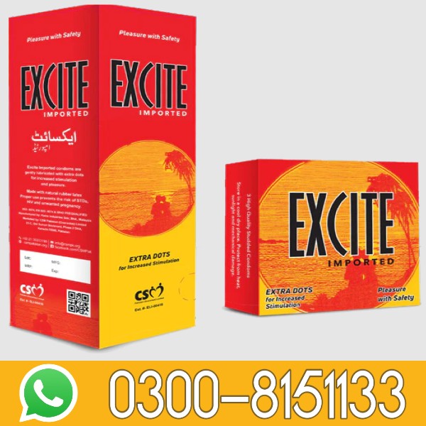 Excite Extra Dotted Imported Condoms In Pakistan