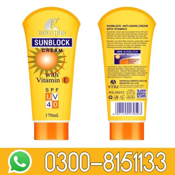 Roushun Sunblock Cream in Pakistan