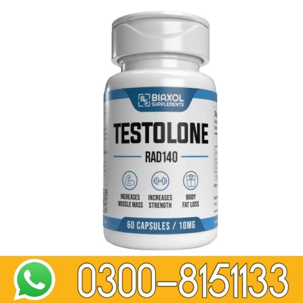 Testolone RAD140 10mg 60 Capsule Biaxol Supplement in Pakistan 